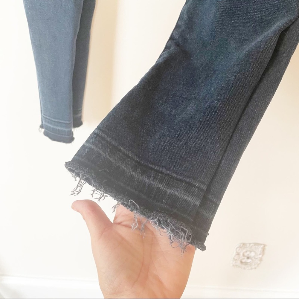 DL1961 Mara Raw Edge Button Hem Straight Ankle Jean 25 Dark Blue Wash - Picture 3 of 7